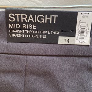 Apt. 9 Straight mid rise pants